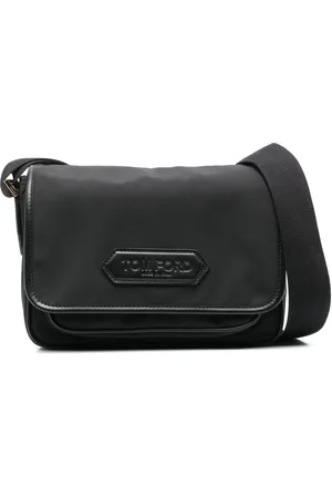 Tom Ford Mochila tipo mensajero con parche del logo