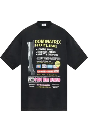 Vetements Playera con texto estampado