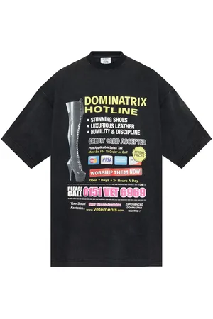 Vetements Playera con texto estampado