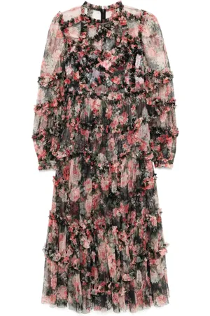 Needle & Thread Vestido midi Midnight Dance