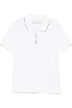Calvin Klein Playera tipo polo con logo bordado