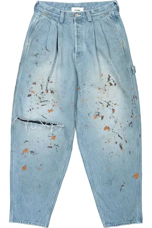 DOUBLET Jeans con motivo de salpicaduras de pintura