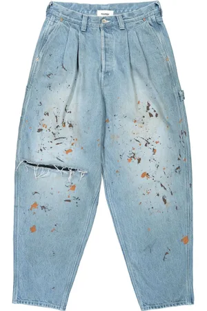 DOUBLET Jeans con motivo de salpicaduras de pintura