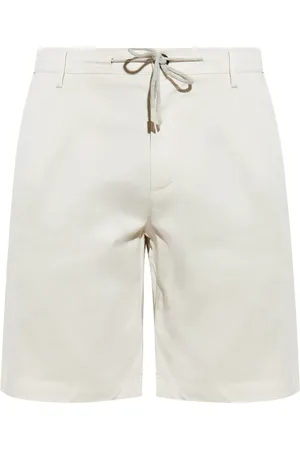 ELEVENTY Shorts de mezclilla con cordones en la pretina