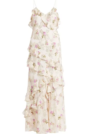 LOVESHACKFANCY Vestido largo con estampado floral