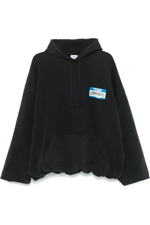 Vetements Hoodie con stickers estampados
