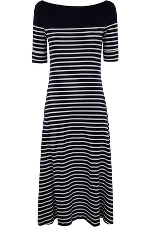 Ralph Lauren Vestido midi con rayas estampadas