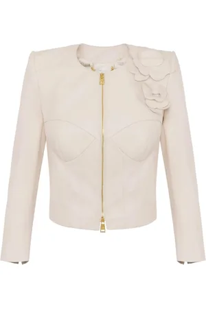 Elisabetta Franchi Chamarra con apliques florales