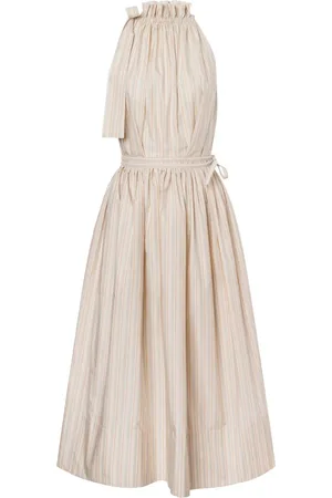 Serafini Vestido midi con rayas estampadas