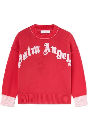 Palm Angels Suéter con logo en intarsia