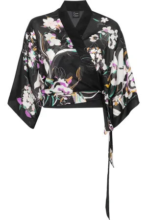 CARINE GILSON Top de seda Shadows of Paradise