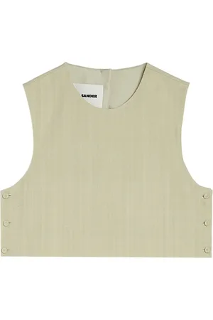 Jil Sander Top cuello redondo