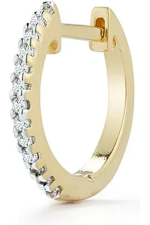 Mateo Arete en oro amarillo de 14kt con diamantes