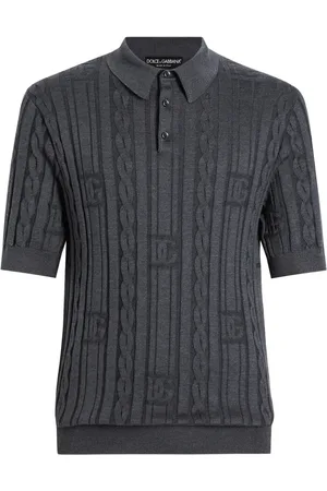 Dolce & Gabbana Playera tipo polo con efecto de tejido de ochos