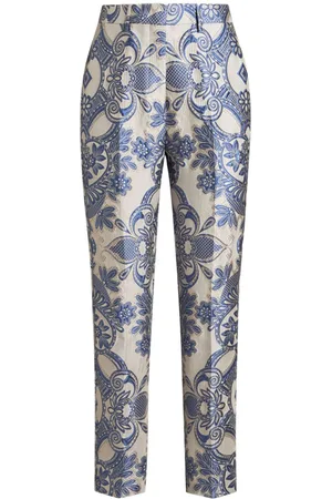 Etro Pantalones con motivo de cachemira en jacquard