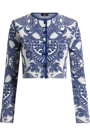 Etro Cárdigan con motivo de cachemira en intarsia