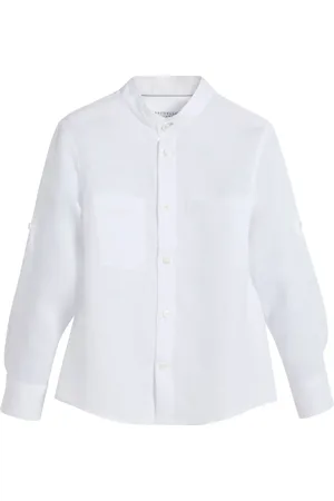 Brunello Cucinelli Camisa con cuello mao