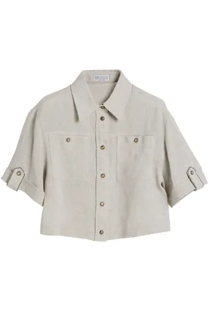 Brunello Cucinelli Camisa con detalle de glitter