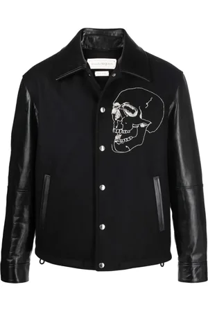 Alexander McQueen Chamarra con calavera estampada