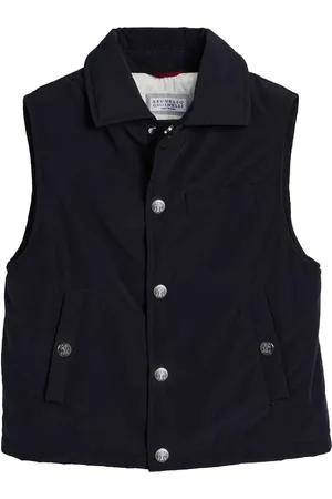 Brunello Cucinelli Chaleco capitonado estampado