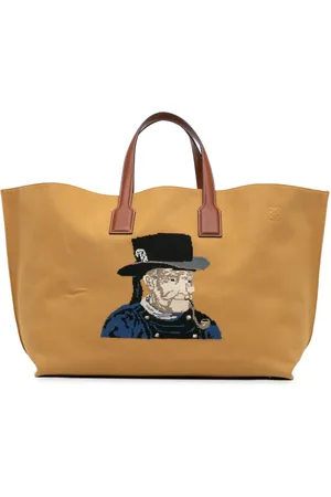 Loewe Tote Large Canvas Embroidered Fisherman T Shopper 2017
