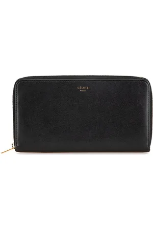 Céline Cartera Leather Zip Around Wallet 2016