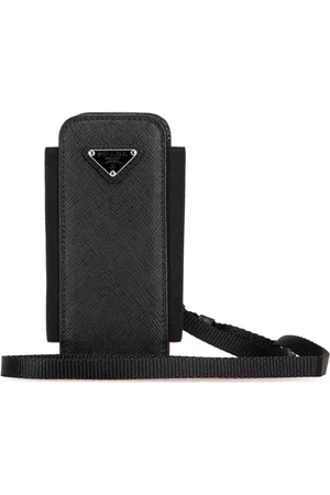 Prada Bolsa de hombro Saffiano Phone Pouch With Strap 2013-2024