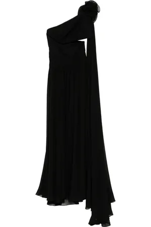Elie saab Vestido de fiesta de seda asimétrico