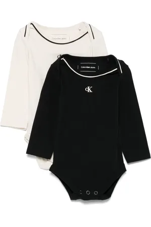 Calvin Klein Set de dos bodies con monograma estampado