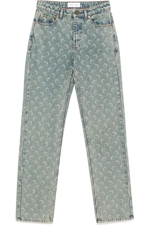 Marine Serre Jeans rectos Moon Laser