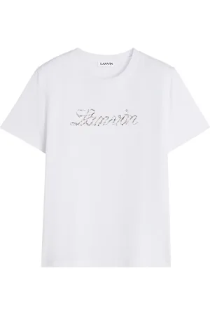 Lanvin Playera con logo de lentejuelas