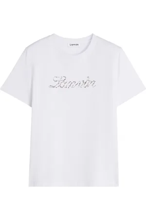 Lanvin Playera con logo de lentejuelas