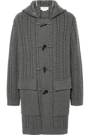Thom Browne Trenca en tejido de ochos con capucha