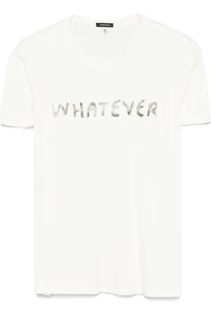 R13 Playera con estampado Whatever