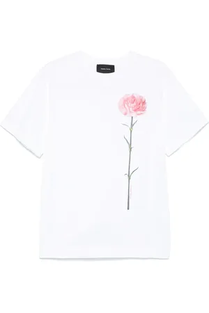 Simone Rocha Playera con estampado de clavel