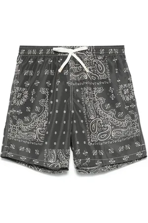 ELEVENTY Shorts de playa con estampado de cachemira