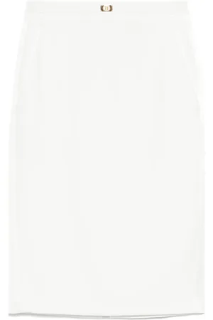 Elisabetta Franchi Falda midi con ribete satinado