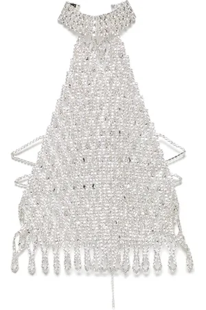 SANTA BRANDS Top corto con detalles de cristal