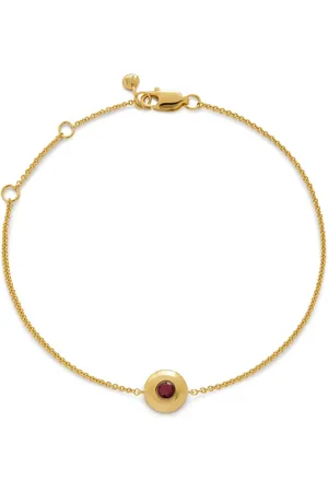 Monica Vinader Pulsera July Birthstone en oro amarillo vermeil de 18kt
