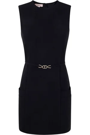 Twin-Set Vestido corto sin mangas con placa del logo