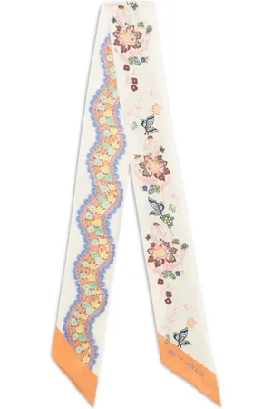 Etro Mascada de seda con estampado floral