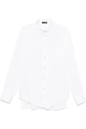 MUGLER Camisa de popelina con estampado de rayas diplomáticas