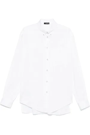 MUGLER Camisa de popelina con estampado de rayas diplomáticas