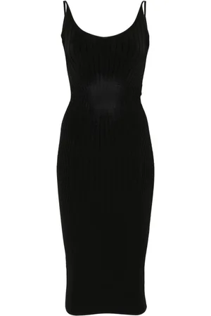 MUGLER Vestido midi con diseño tejido