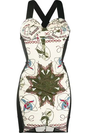 Jean Paul Gaultier Vestido ajustado con estampado eléctrico