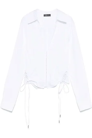 MUGLER Camisa de popelina estilo corset