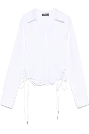 MUGLER Camisa de popelina estilo corset