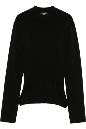 MUGLER Top tejido de canalé
