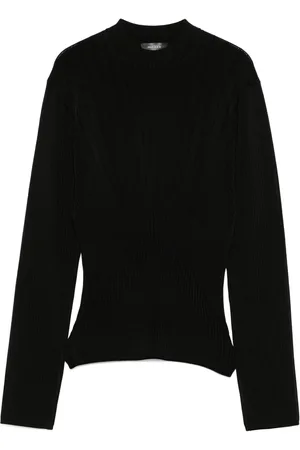 MUGLER Top tejido de canalé