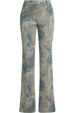 Etro Pantalones con motivo de cachemira en jacquard